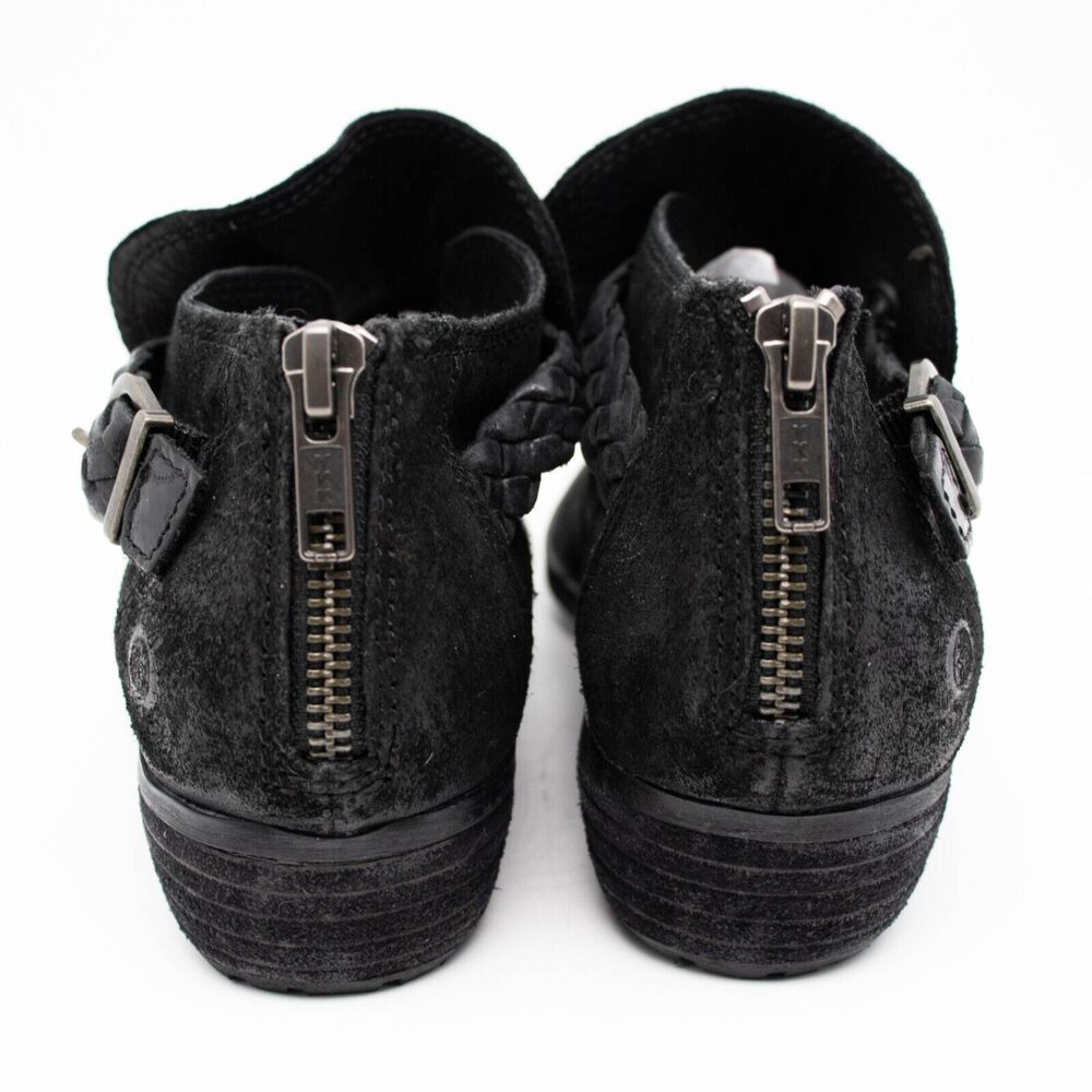 Born Sylvia Black Leather Ankle Boots F13703 SIZE 7 - Picture 4 of 6